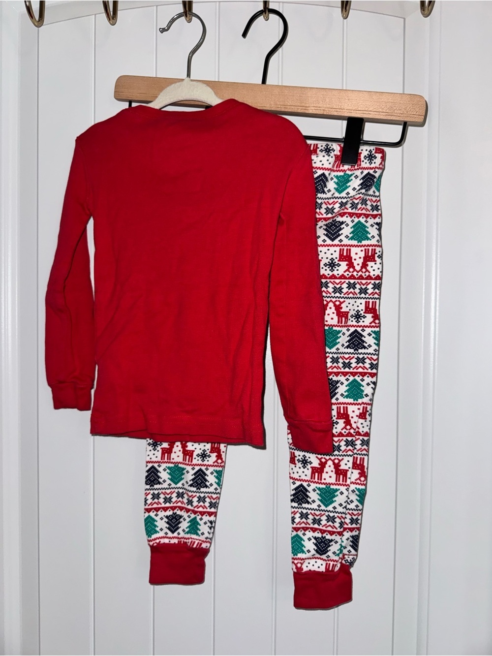 Christmas Crew Red Kids Pajama Set - Picture 5 of 6
